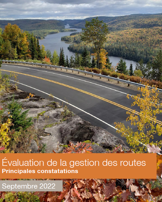 Évaluation de la gestion des routes - page de couverture