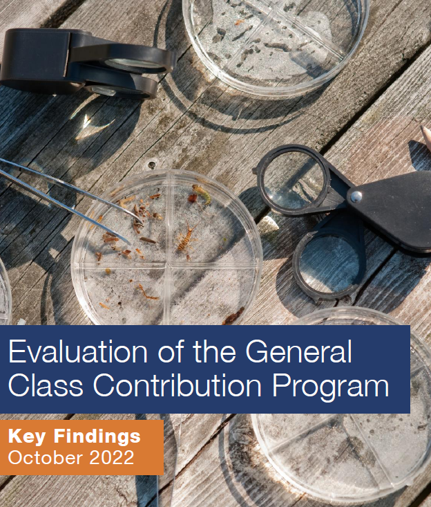 Evaluation of the General Class Contribution Program - cover page