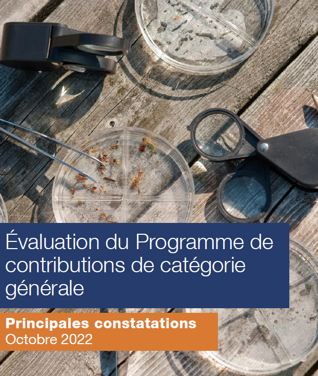 Évaluation du Programme de contributions de catégorie général - page de couverture