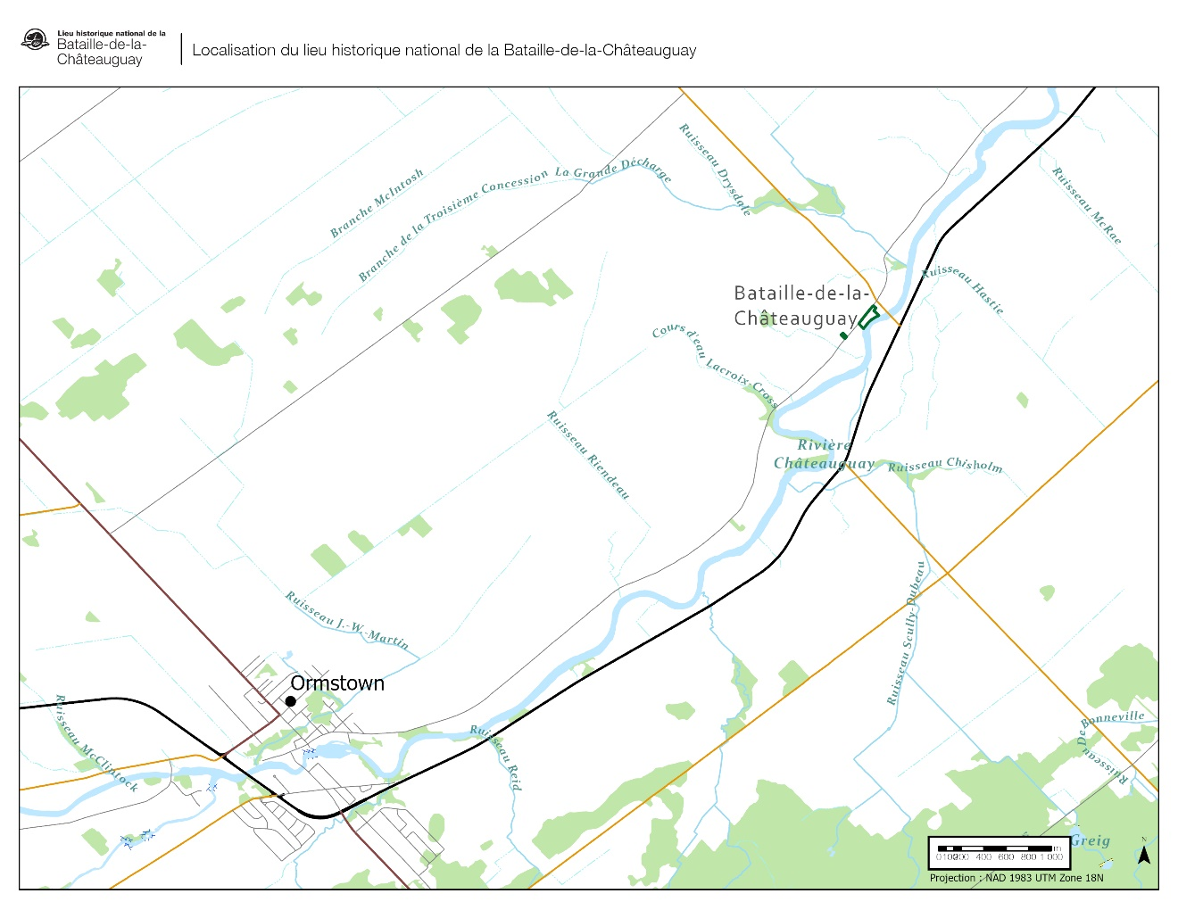 Figure 4. Battle of the Châteauguay NHS location.
