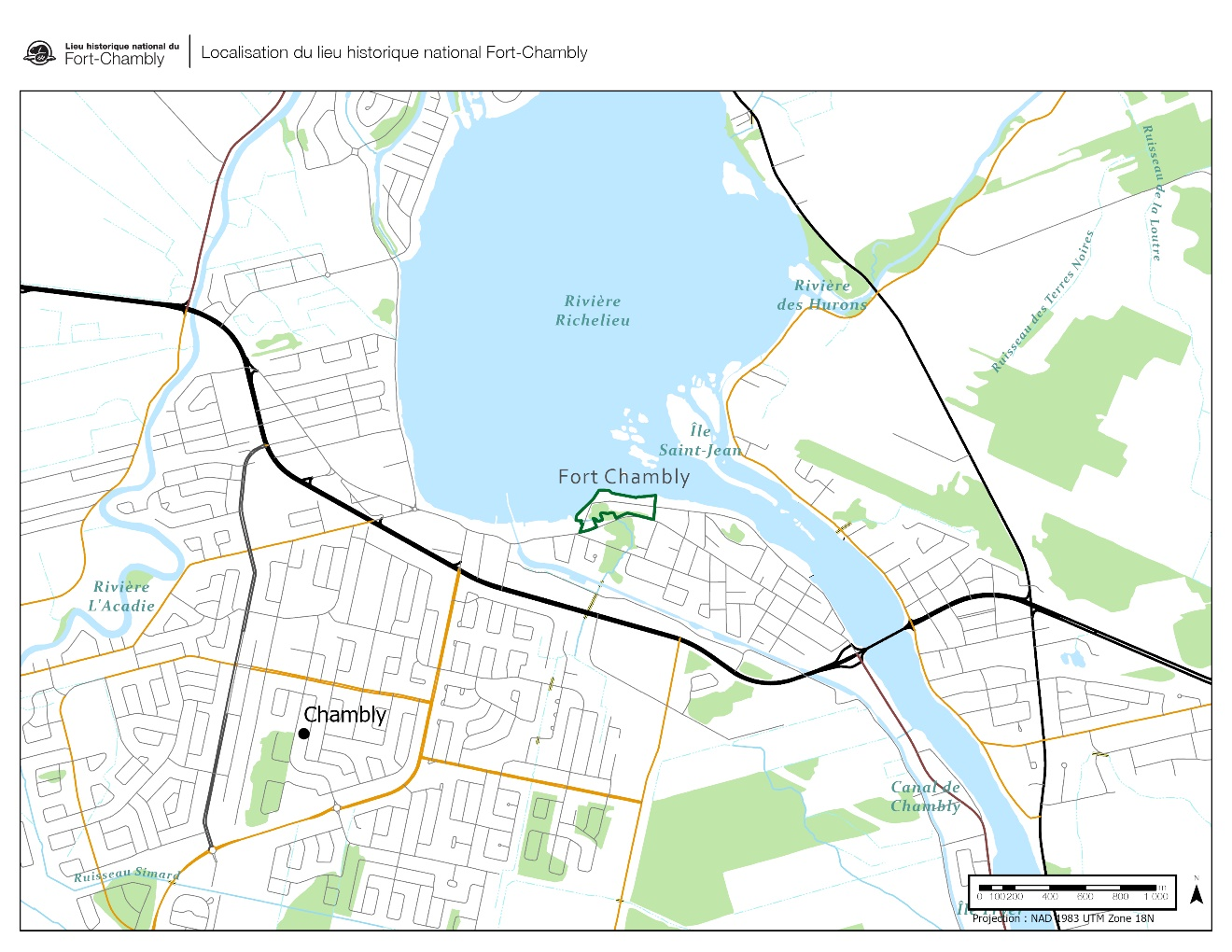Figure 7. Fort Chambly NHS location.